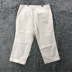 J. Crew Capris Weathered Chino Classic Twill Women’s Size 8 White Favorite Fit